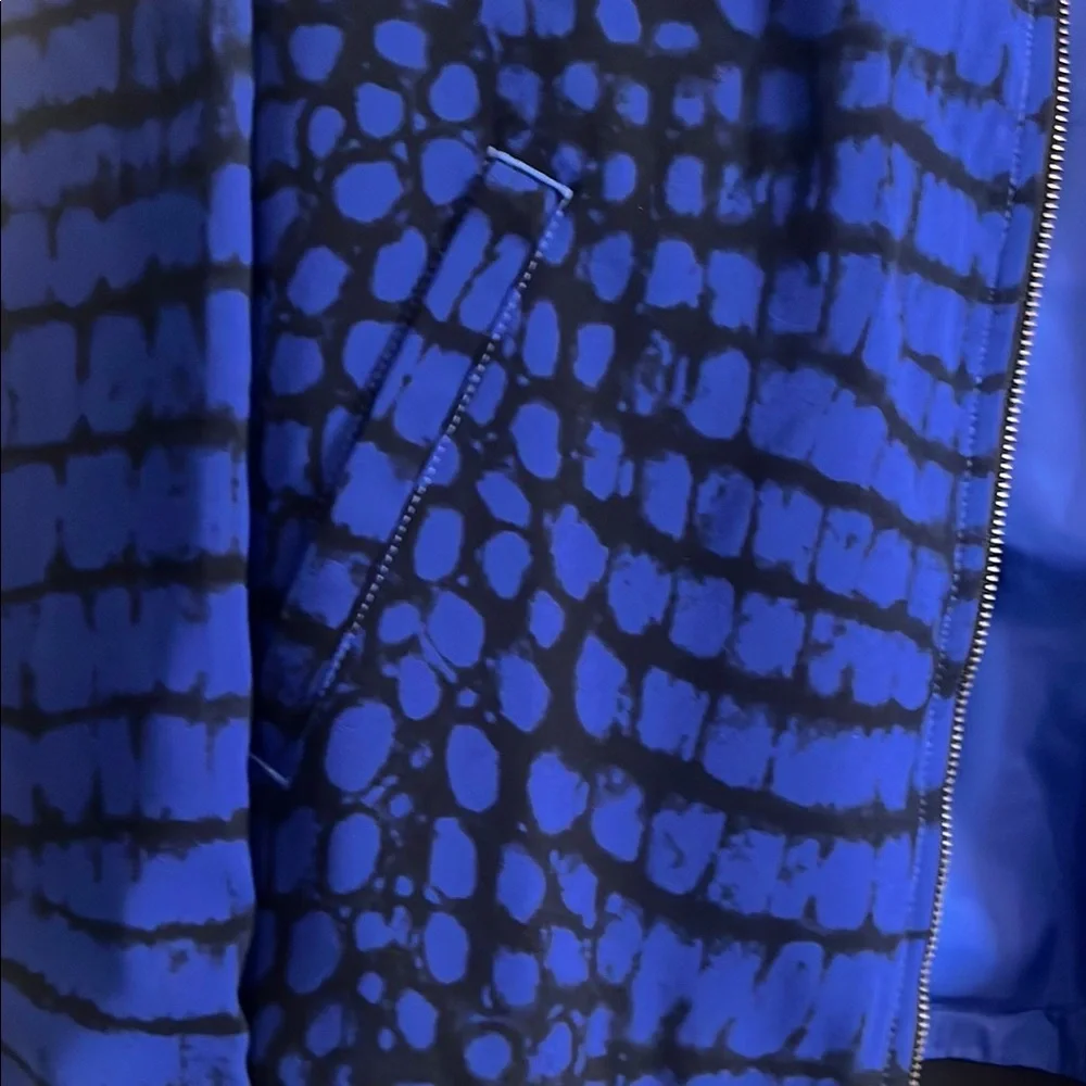 Men's Blue Patterned Jacket - Picture 4 of 6